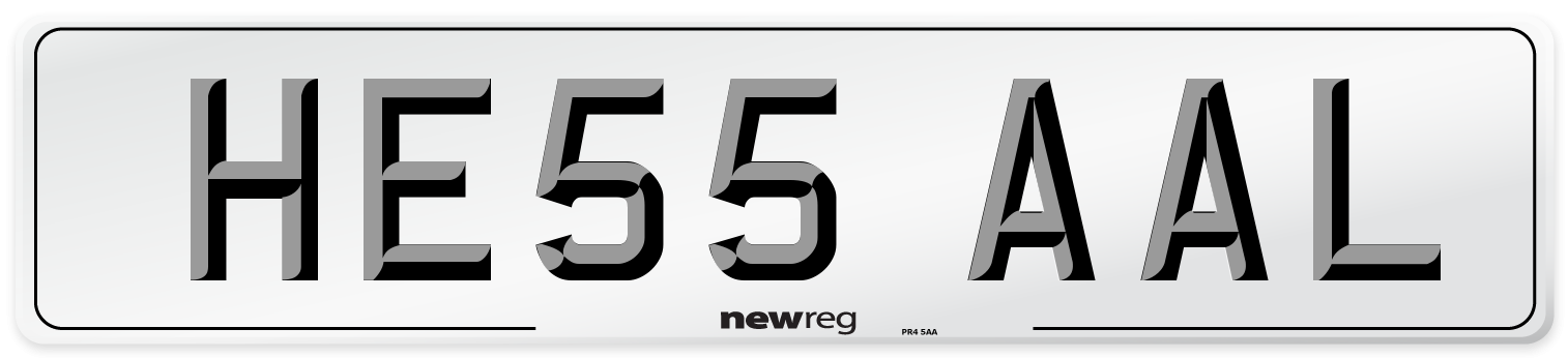 HE55 AAL Number Plate from New Reg